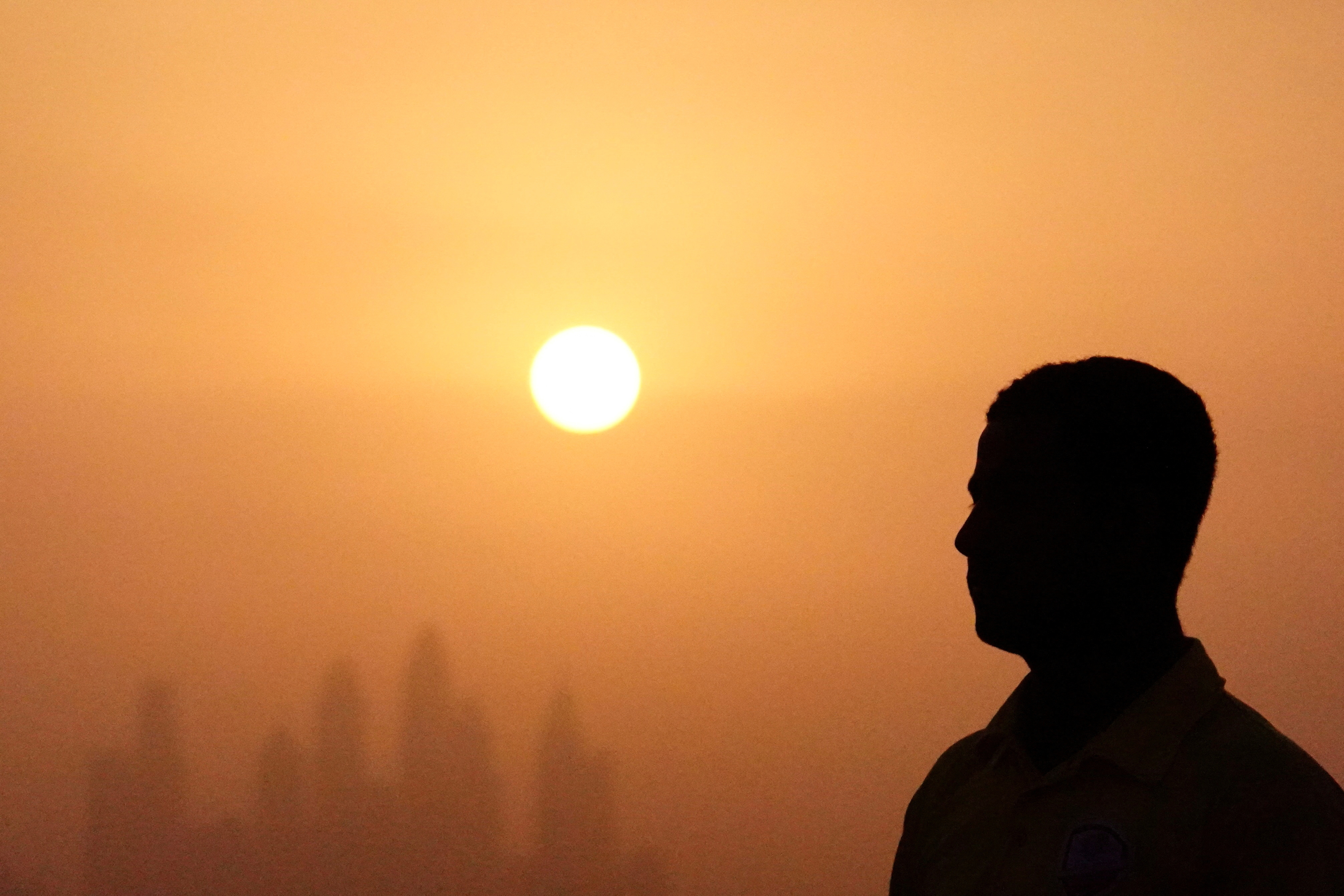 FILE PHOTO: Lifeguard Mohamed braves the scorching heat while carrying out his job in Dubai