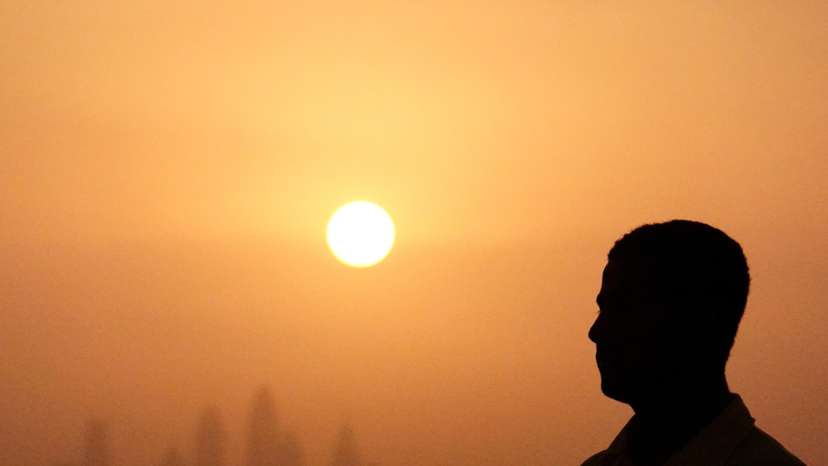 FILE PHOTO: Lifeguard Mohamed braves the scorching heat while carrying out his job in Dubai