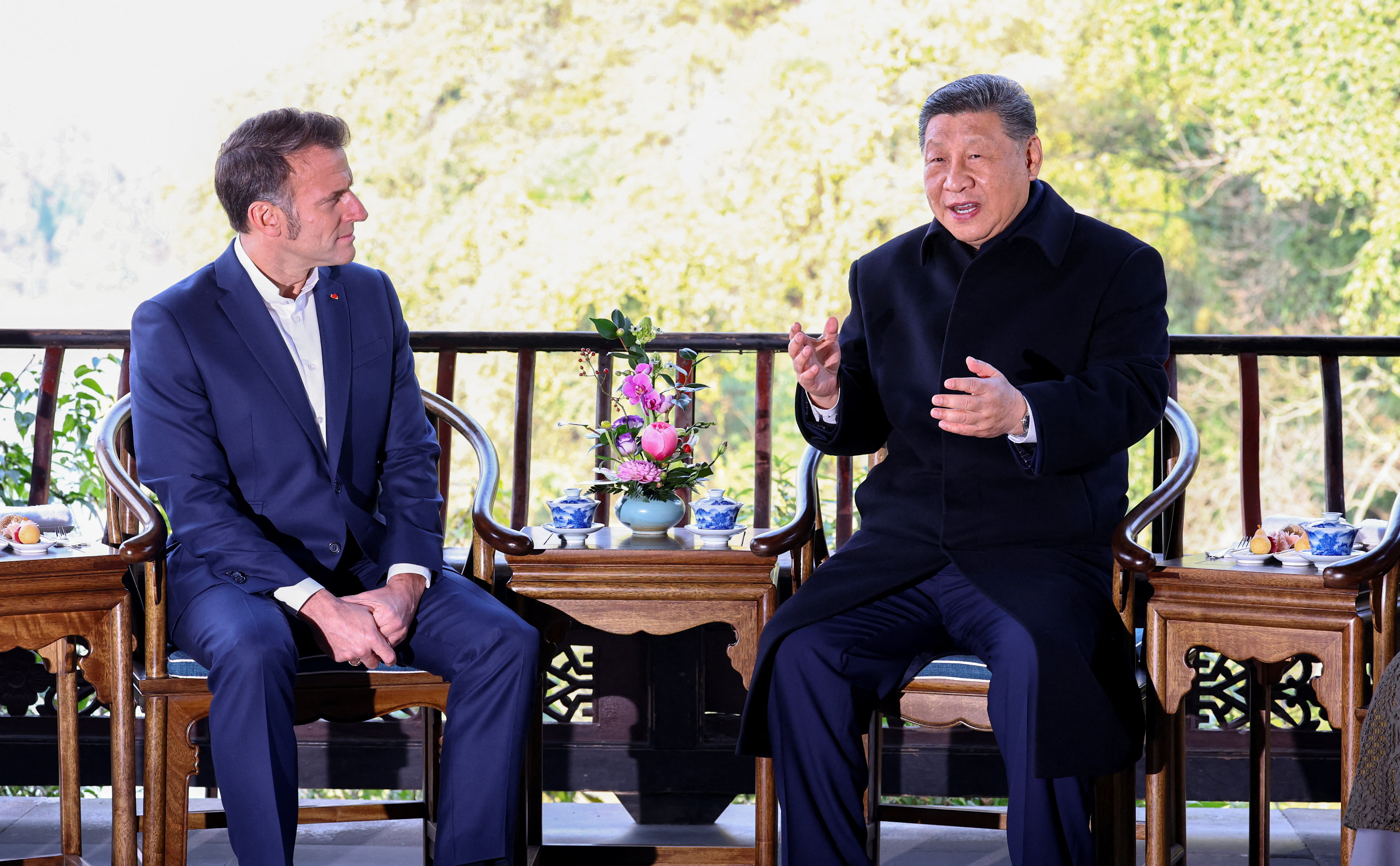 French President Macron visits China