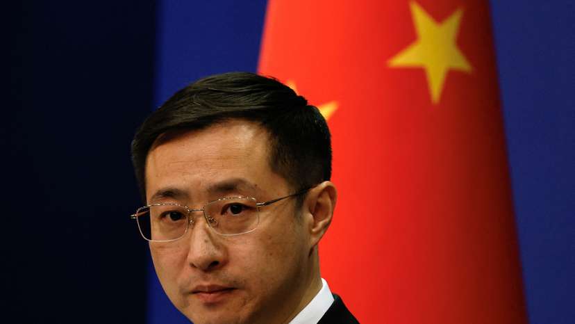 Chinese Foreign Ministry spokesperson Lin Jian attends a press conference in Beijing