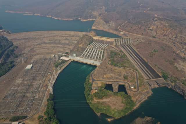 Furnas hydroelectric dam runs in low water levels in Sao Jose da Barra