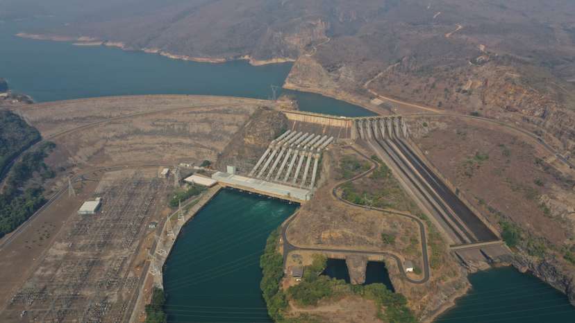 Furnas hydroelectric dam runs in low water levels in Sao Jose da Barra