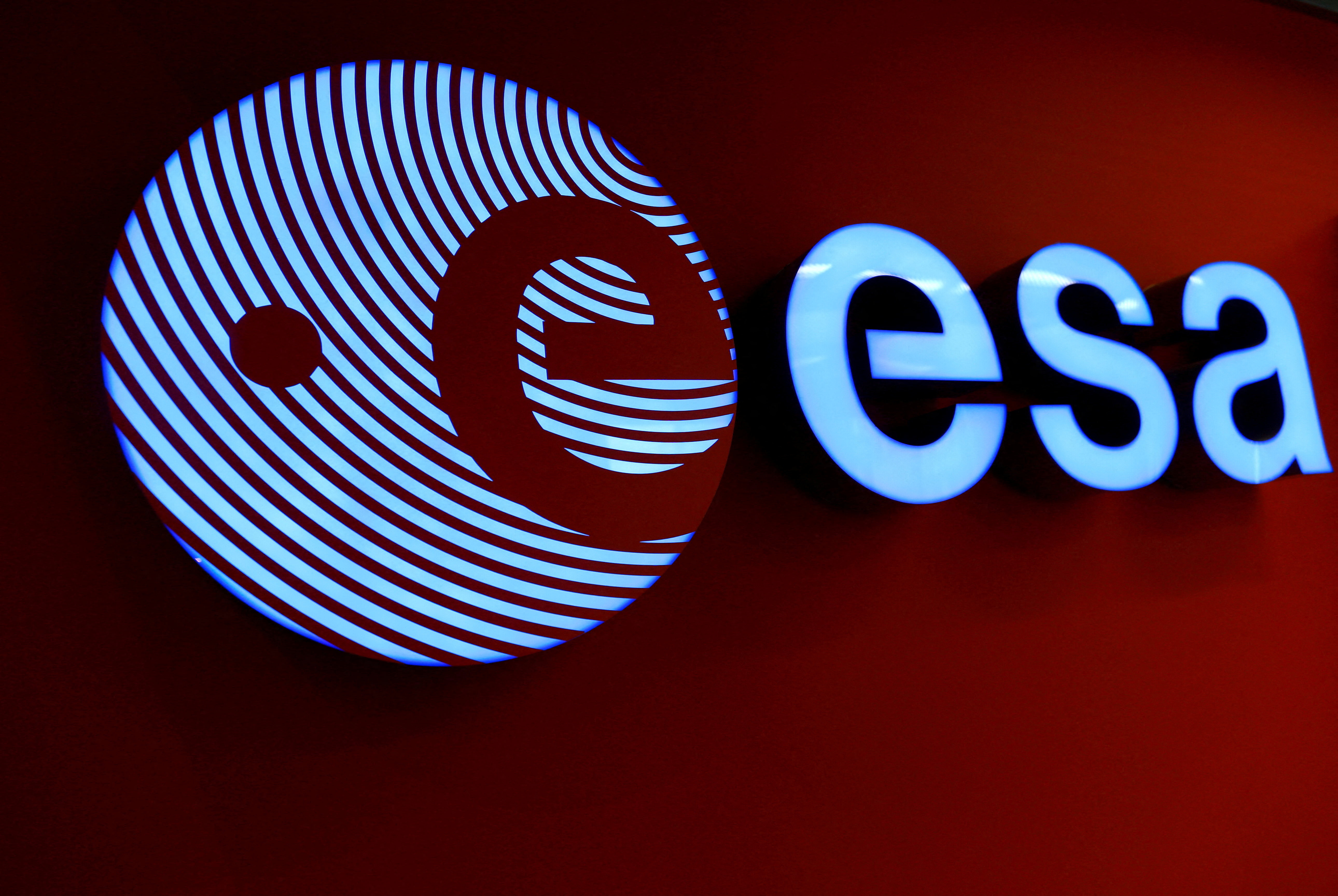 Logo of European Space Agency (ESA) in Darmstadt