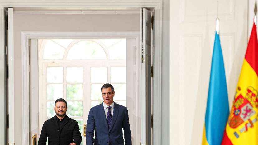 Ukraine's President Volodymyr Zelenskiy visits Madrid