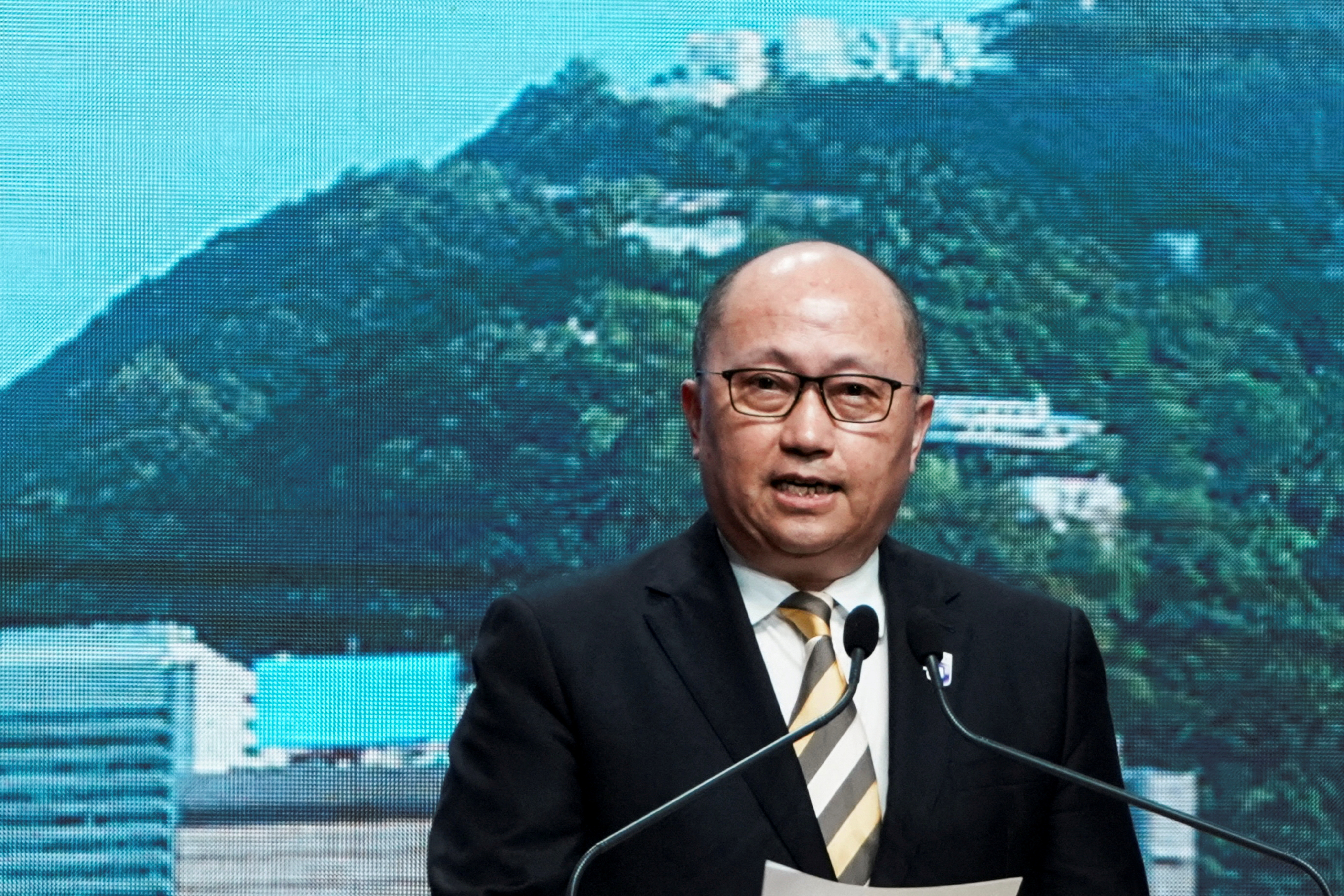 FILE PHOTO: The National Security Education Day opening ceremony in Hong Kong