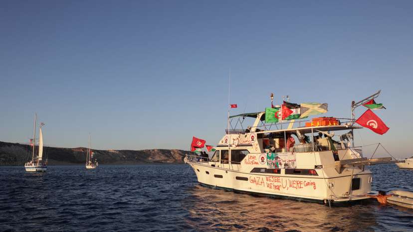 Gaza aid flotilla set to head east from Greece despite Israeli warnings