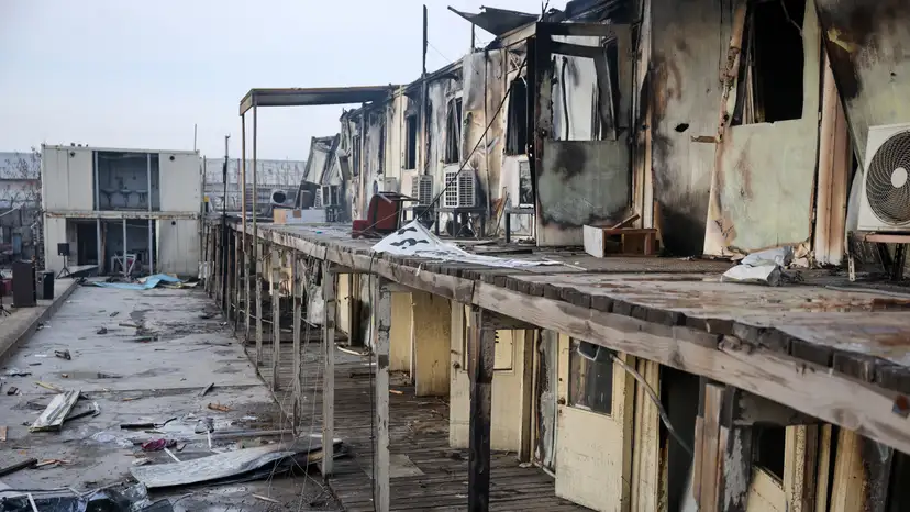 Aftermath of an air strike in Kabul