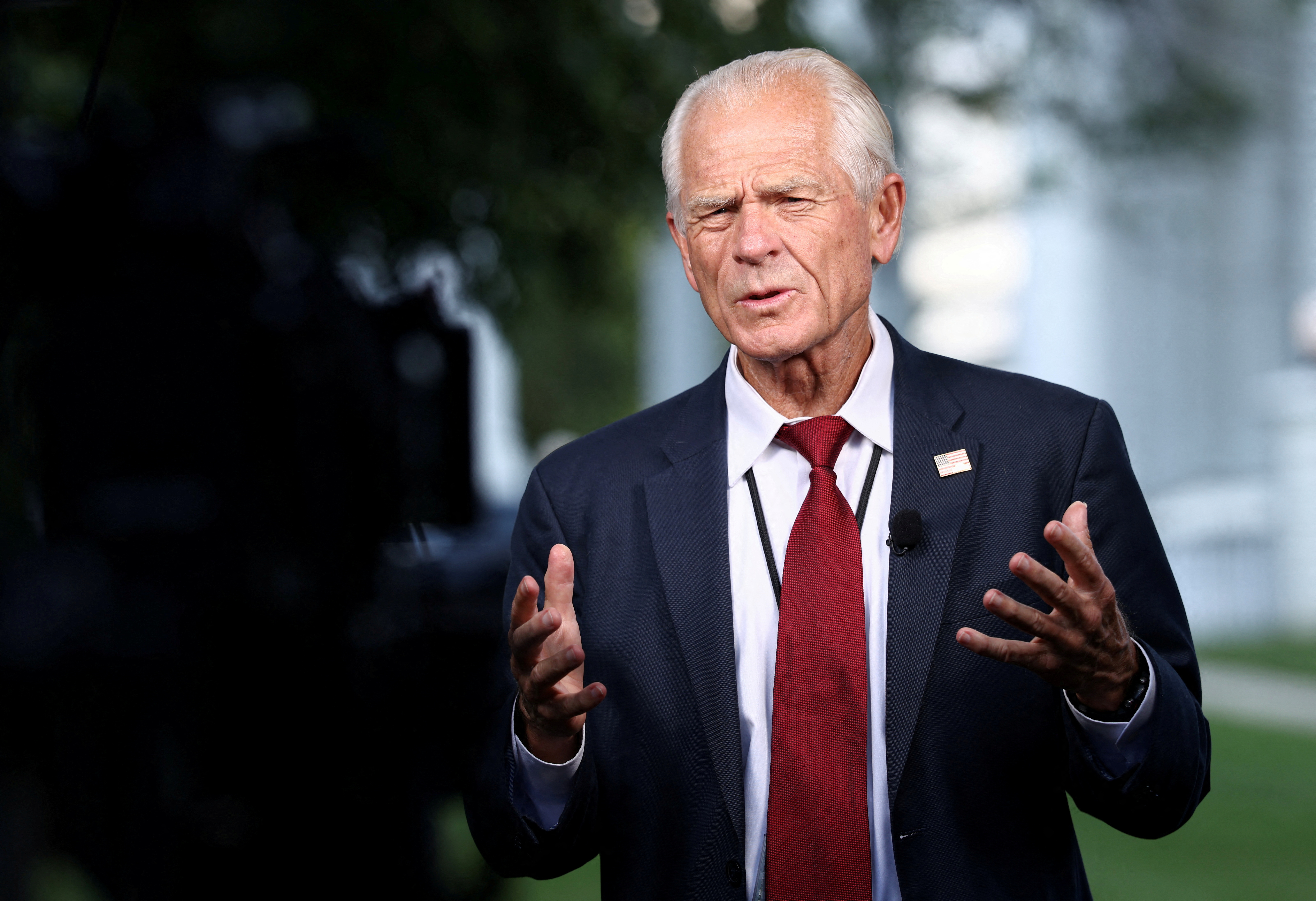 FILE PHOTO: Peter Navarro speaks at the White House in Washington