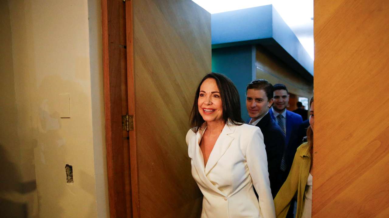 Venezuelan opposition leader Maria Corina Machado is confirmed as the opposition's 2024 presidential candidate, in Caracas