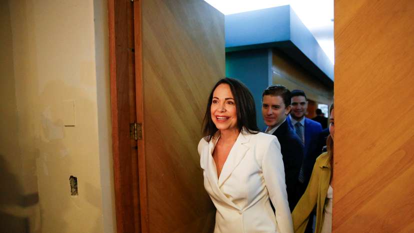 Venezuelan opposition leader Maria Corina Machado is confirmed as the opposition's 2024 presidential candidate, in Caracas