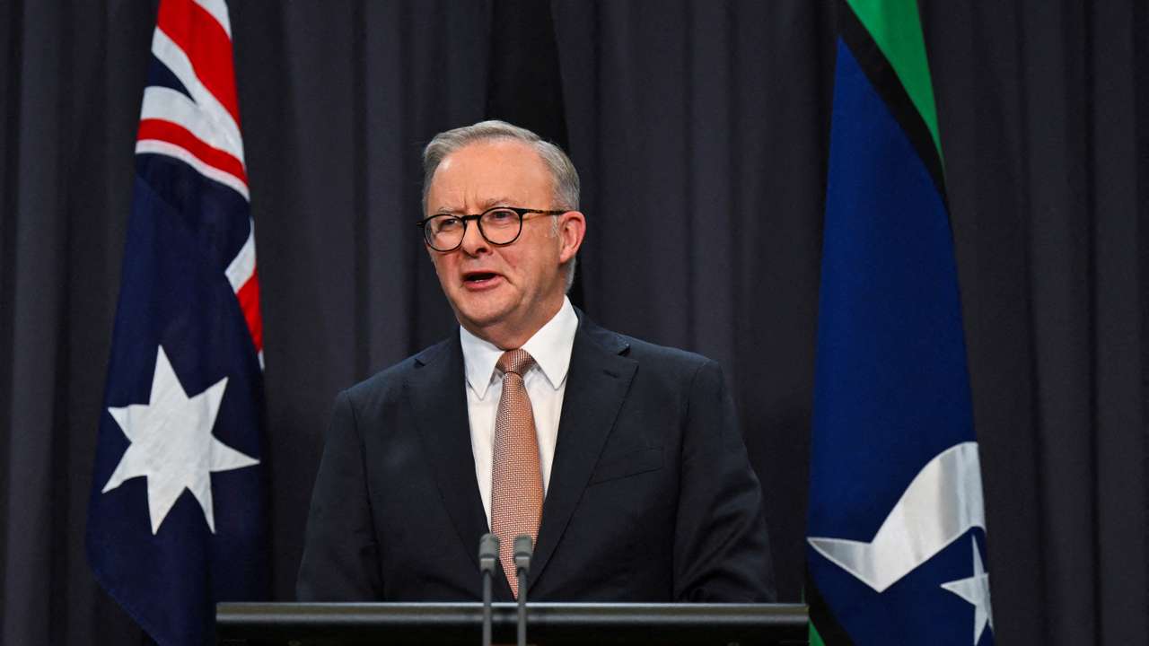 FILE PHOTO: Australian Prime Minister Anthony Albanese in Canberra