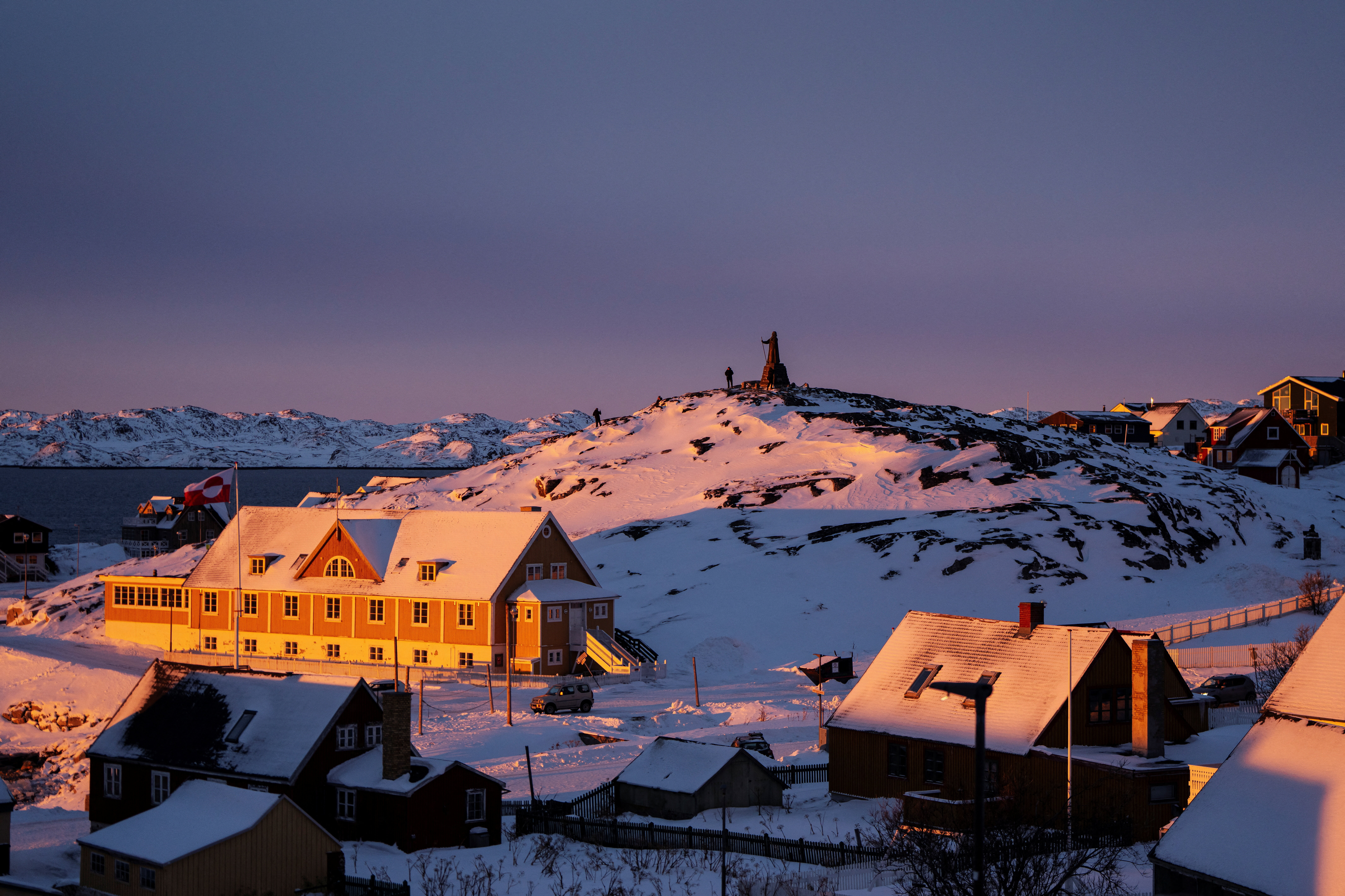 Greenland sunset over Nuuk