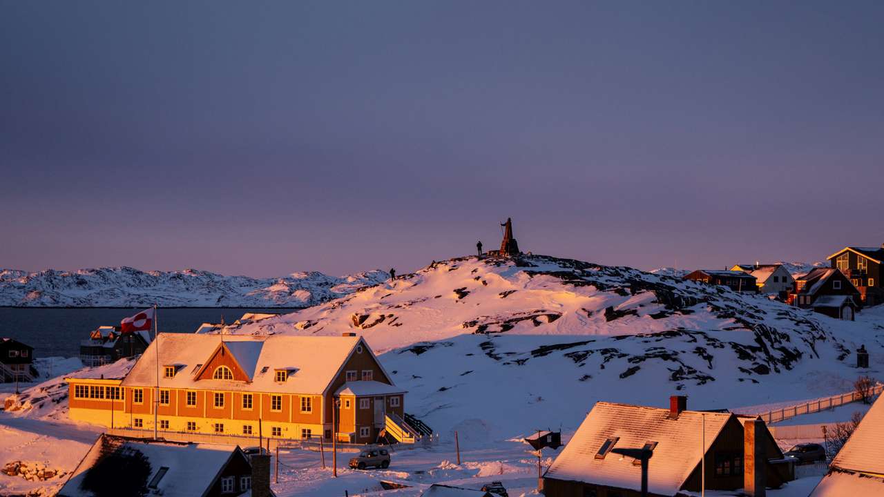 Greenland sunset over Nuuk