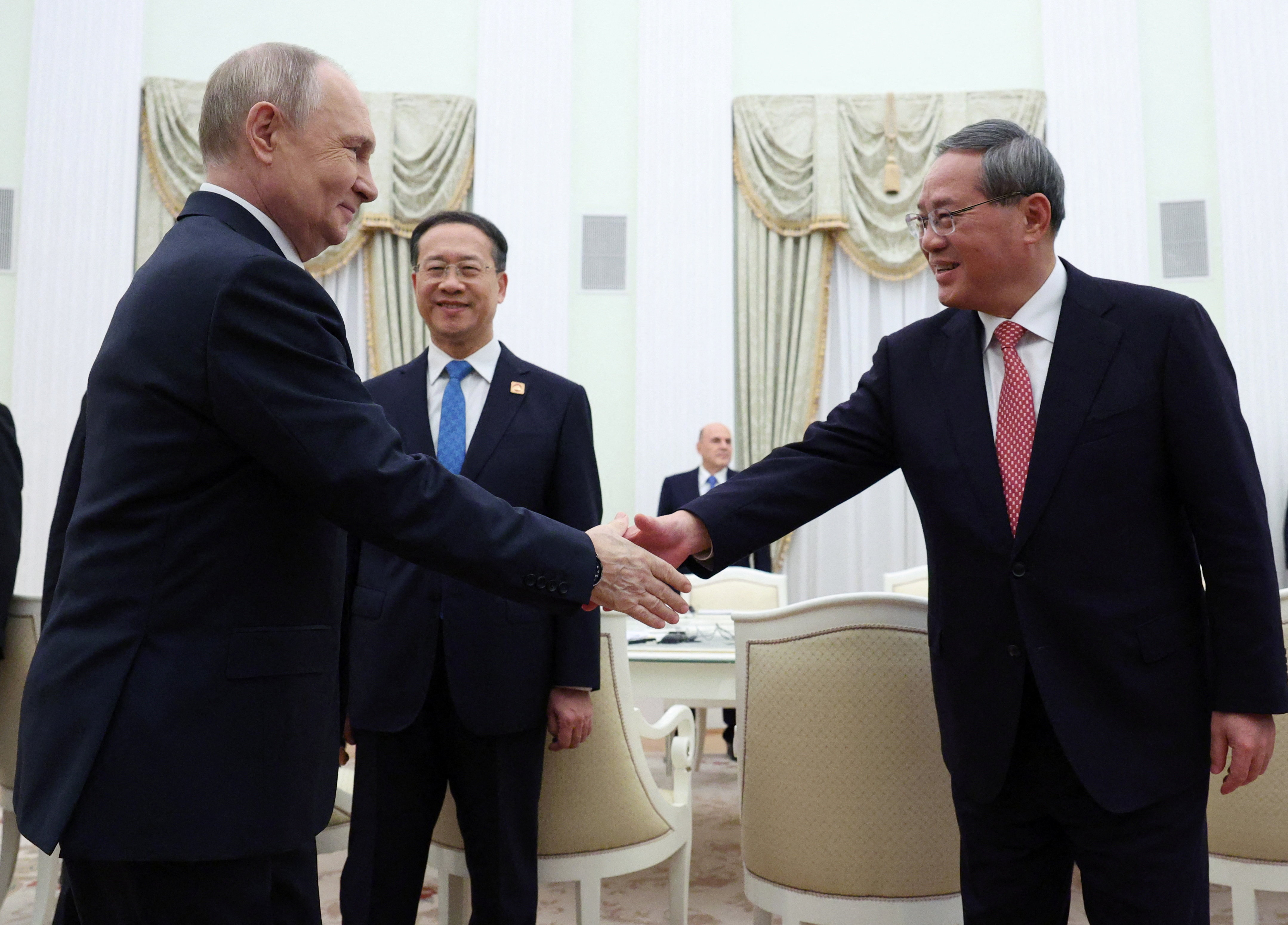 Russian President Vladimir Putin meets with Chinese Premier Li Qiang in Moscow