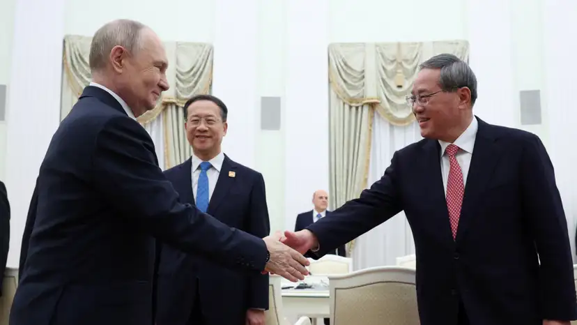 Russian President Vladimir Putin meets with Chinese Premier Li Qiang in Moscow