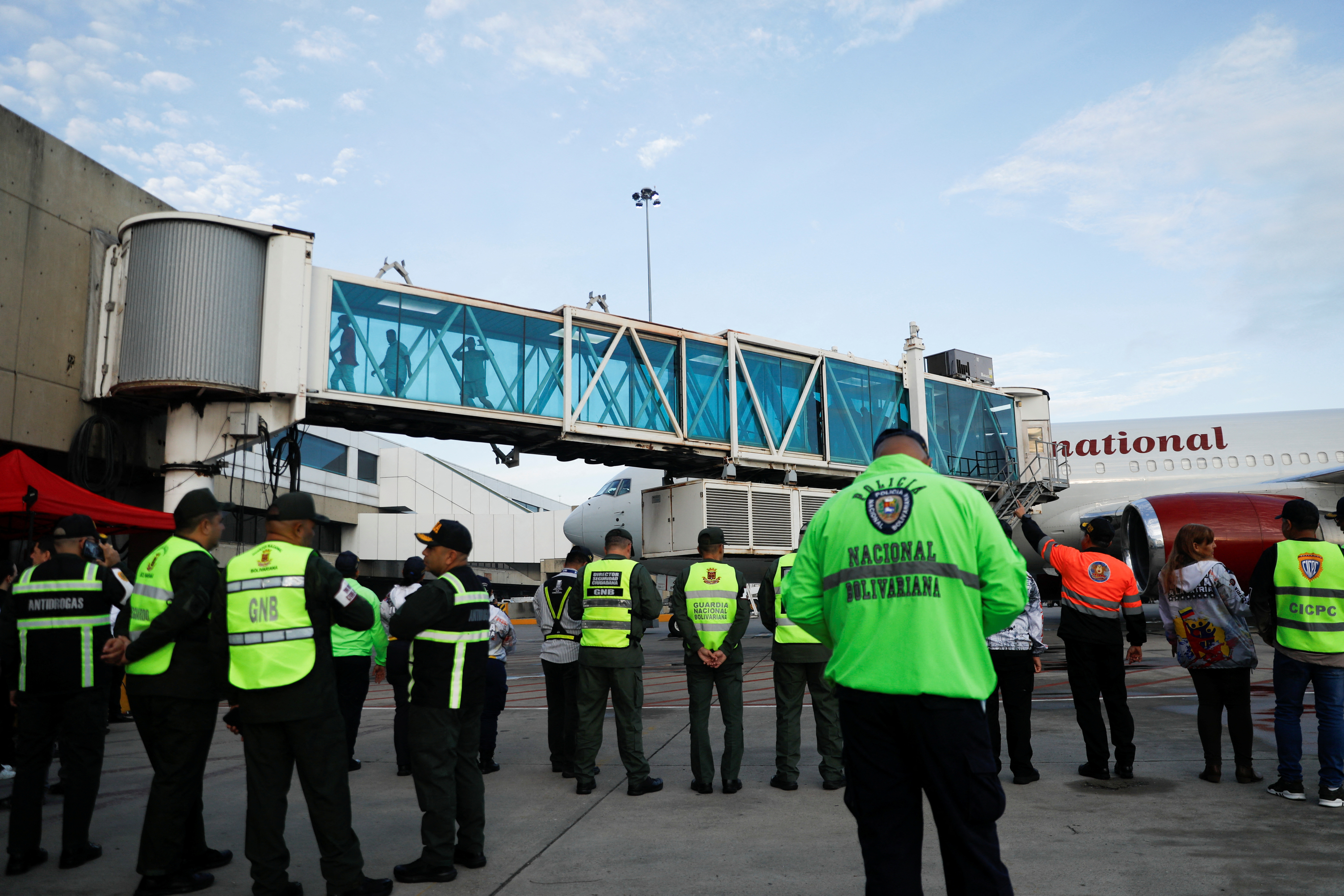 Deportation flight with Venezuelan migrants from the United States, in Maiquetia