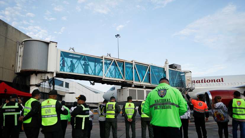 Deportation flight with Venezuelan migrants from the United States, in Maiquetia