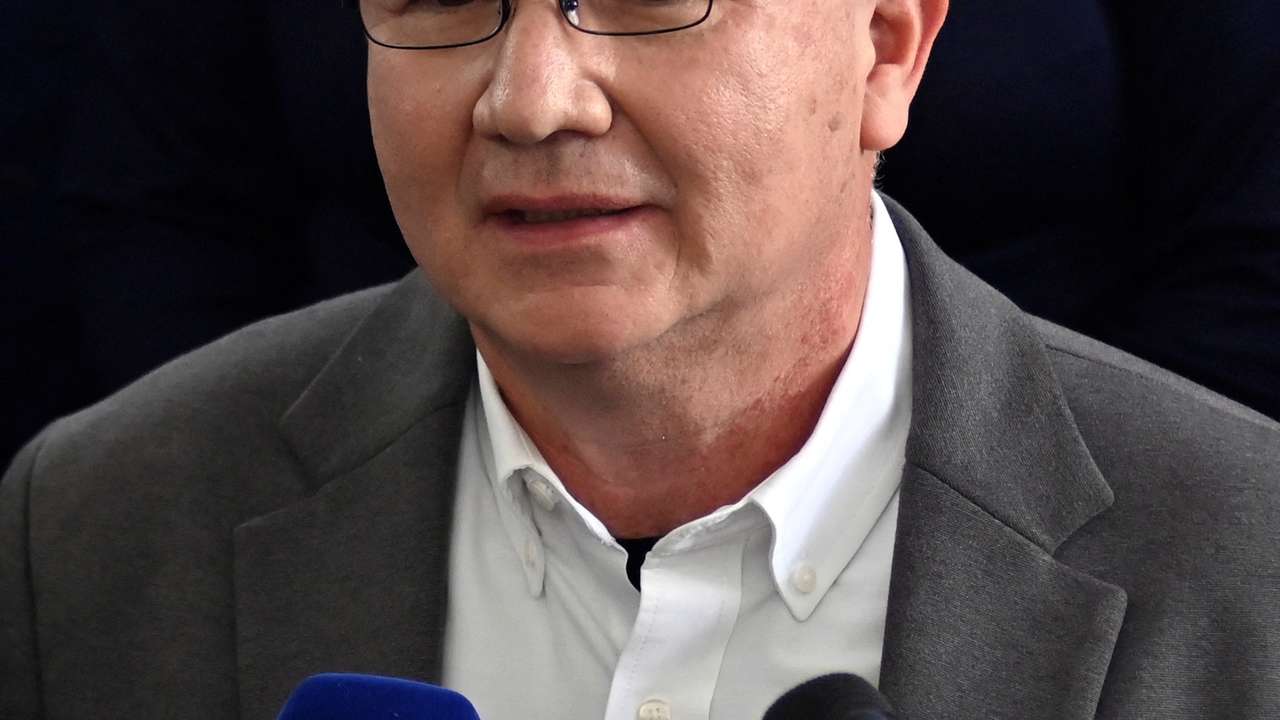 Venezuelan opposition speaker Perkins Rocha attends a press conference in Caracas