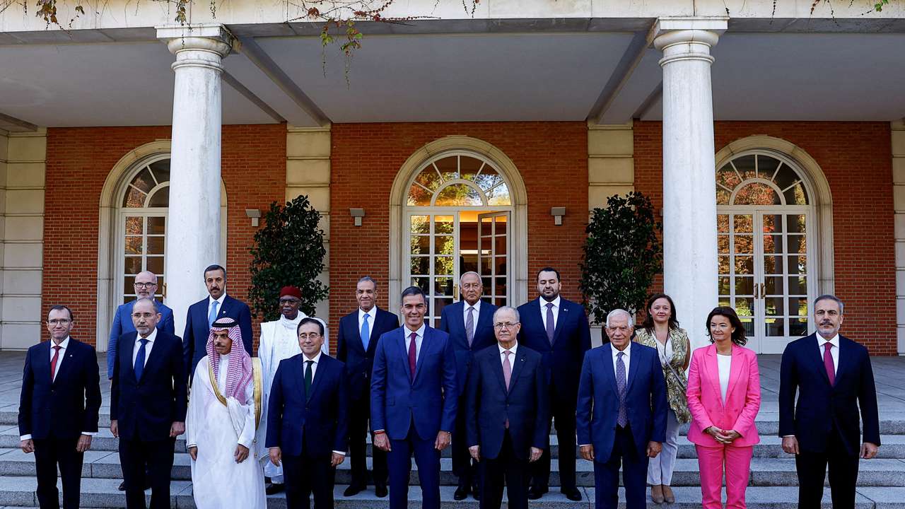 Spain hosts a meeting of foreign ministers from EU and Arab countries on Middle East crisis, in Madrid