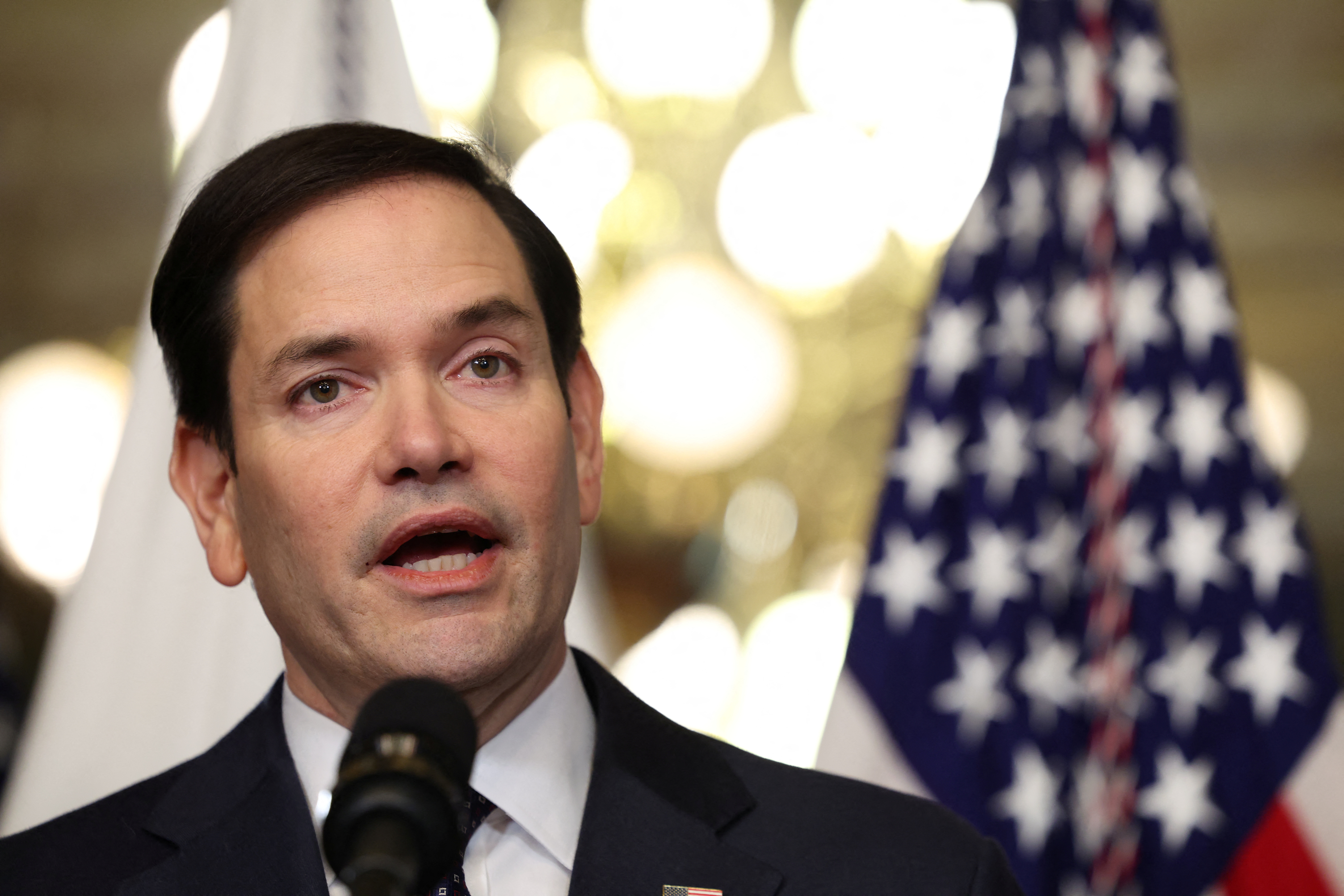 Marco Rubio is sworn in as Secretary of State in Washington