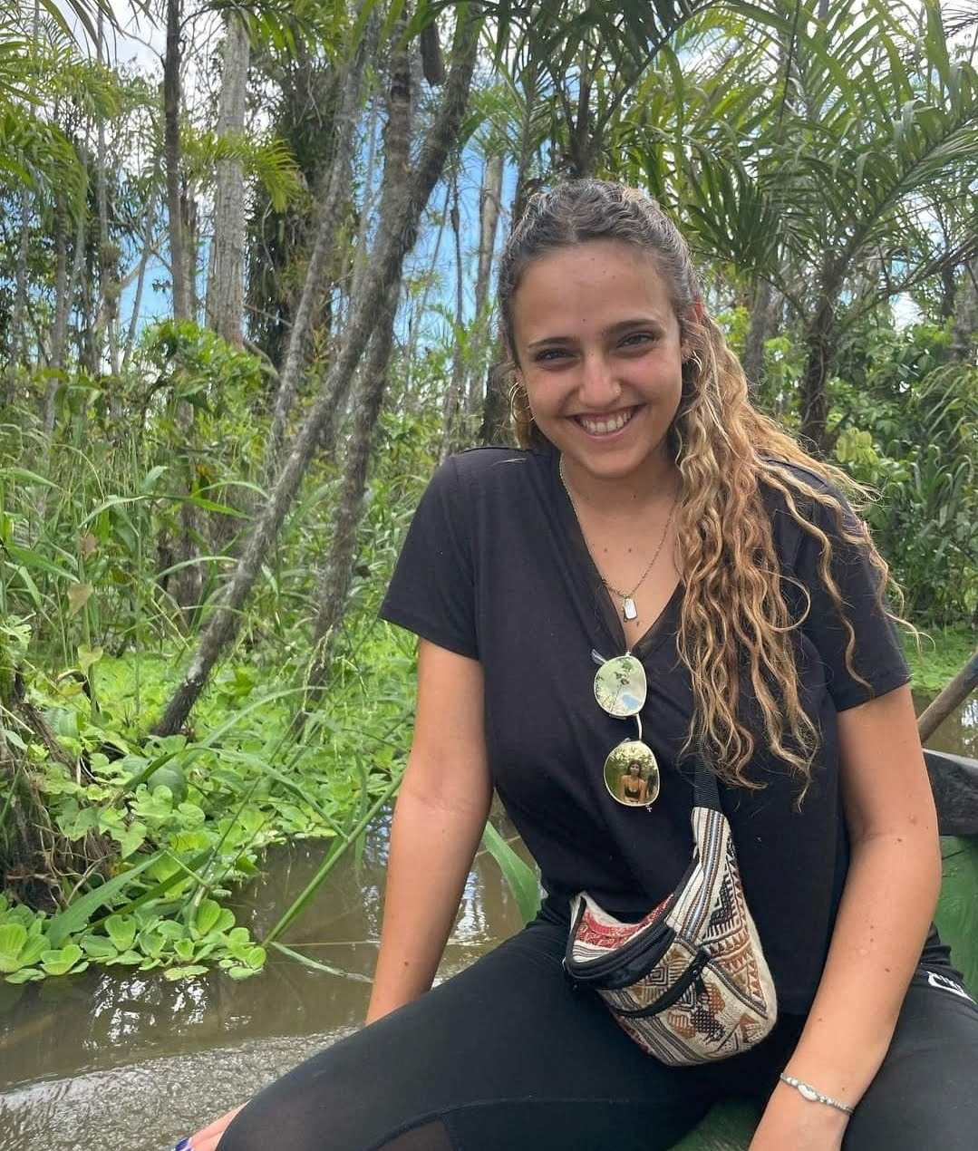 Photograph of Romi Gonen, who is held hostage by Palestinian Islamist group Hamas