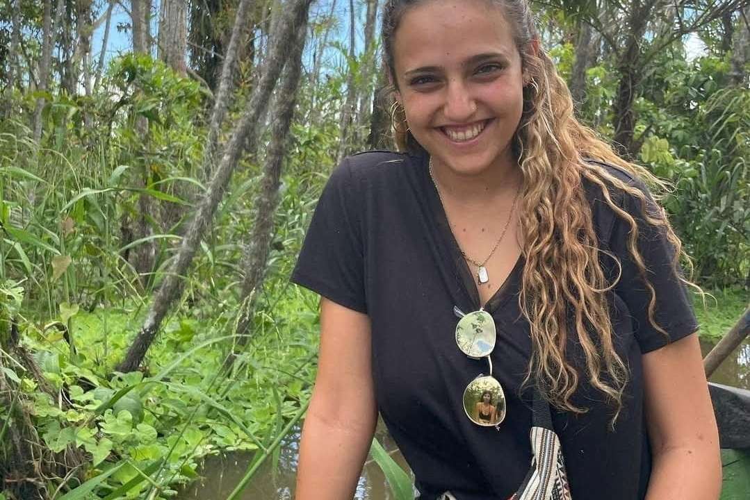 Photograph of Romi Gonen, who is held hostage by Palestinian Islamist group Hamas