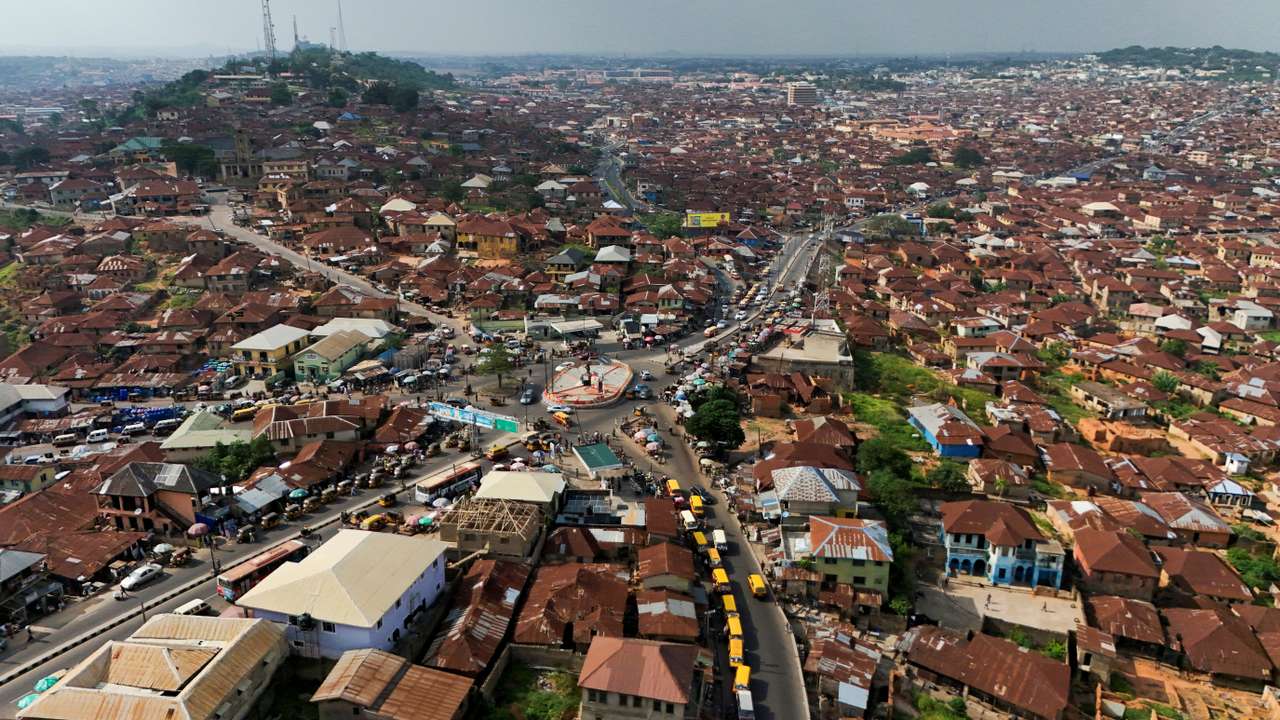 FILE PHOTO: A drone view of Nigeria's third-most populous city, Ibadan