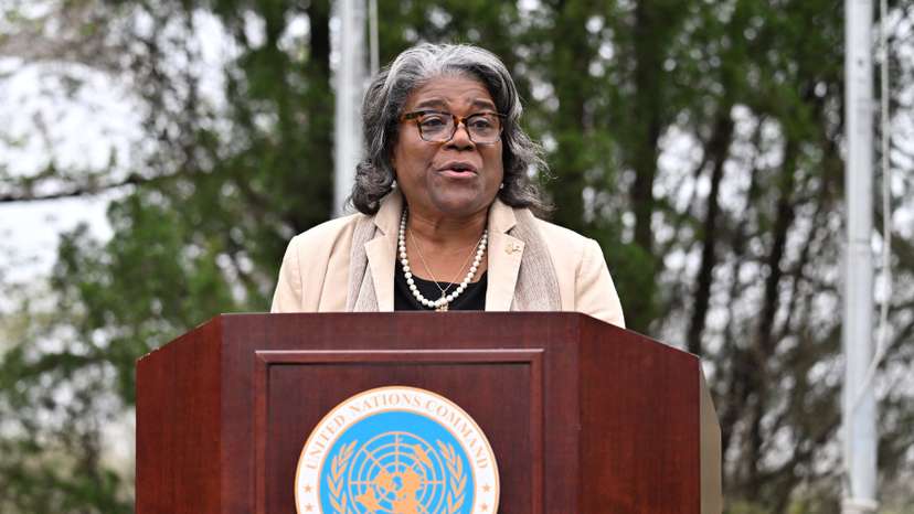 U.S. Ambassador to the United Nations Linda Thomas-Greenfield visits Panmunjom