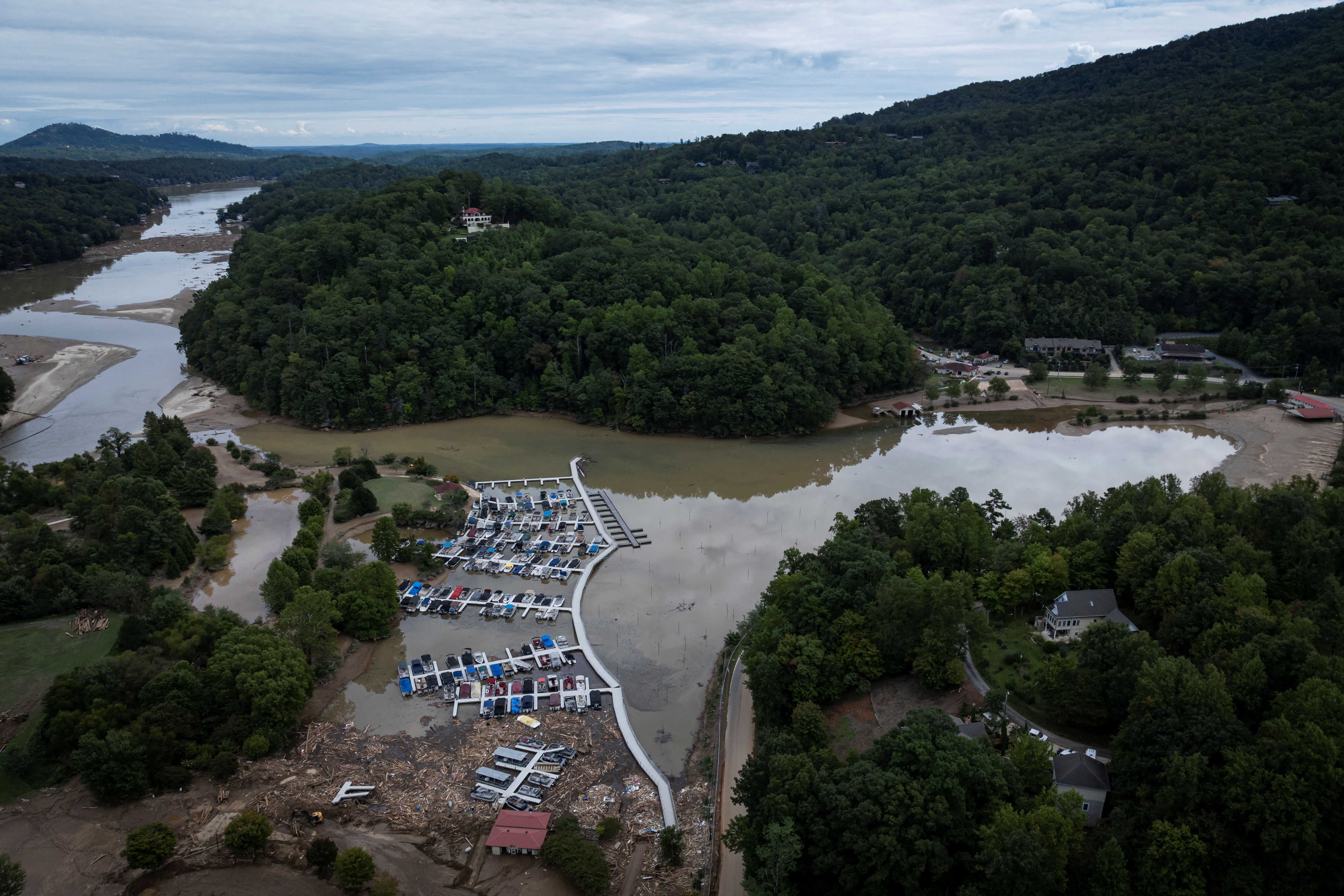 Aftermath of Hurricane Helene in North Carolina