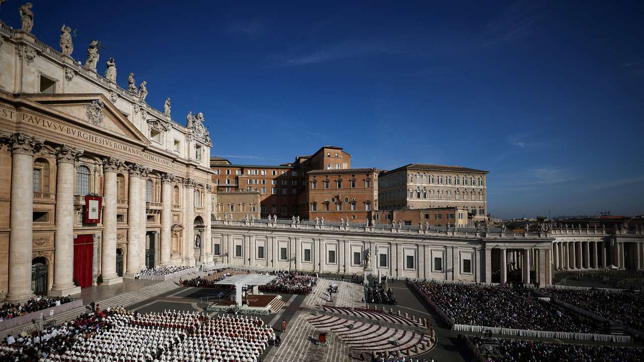 FILE PHOTO: Pope leads mass to open the Synod of Bishops in Vatican City