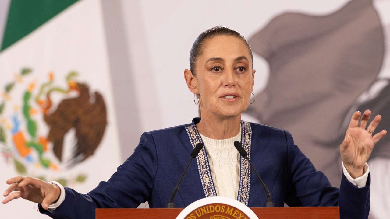 Daily morning press conference of Mexican president Claudia Sheinbaum in Mexico City