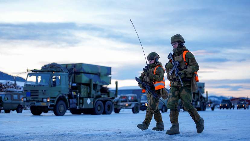 Military material is loaded onto Poland-bound boat in Orkanger
