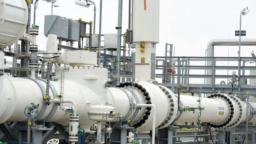 FILE PHOTO: Gassco's gas import terminal in Emden, Germany