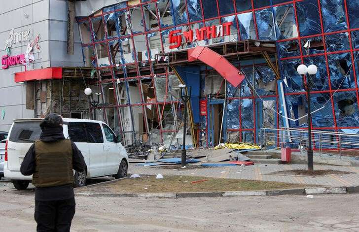 FILE PHOTO: Aftermath of missile attack on Belgorod