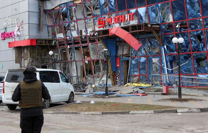 FILE PHOTO: Aftermath of missile attack on Belgorod