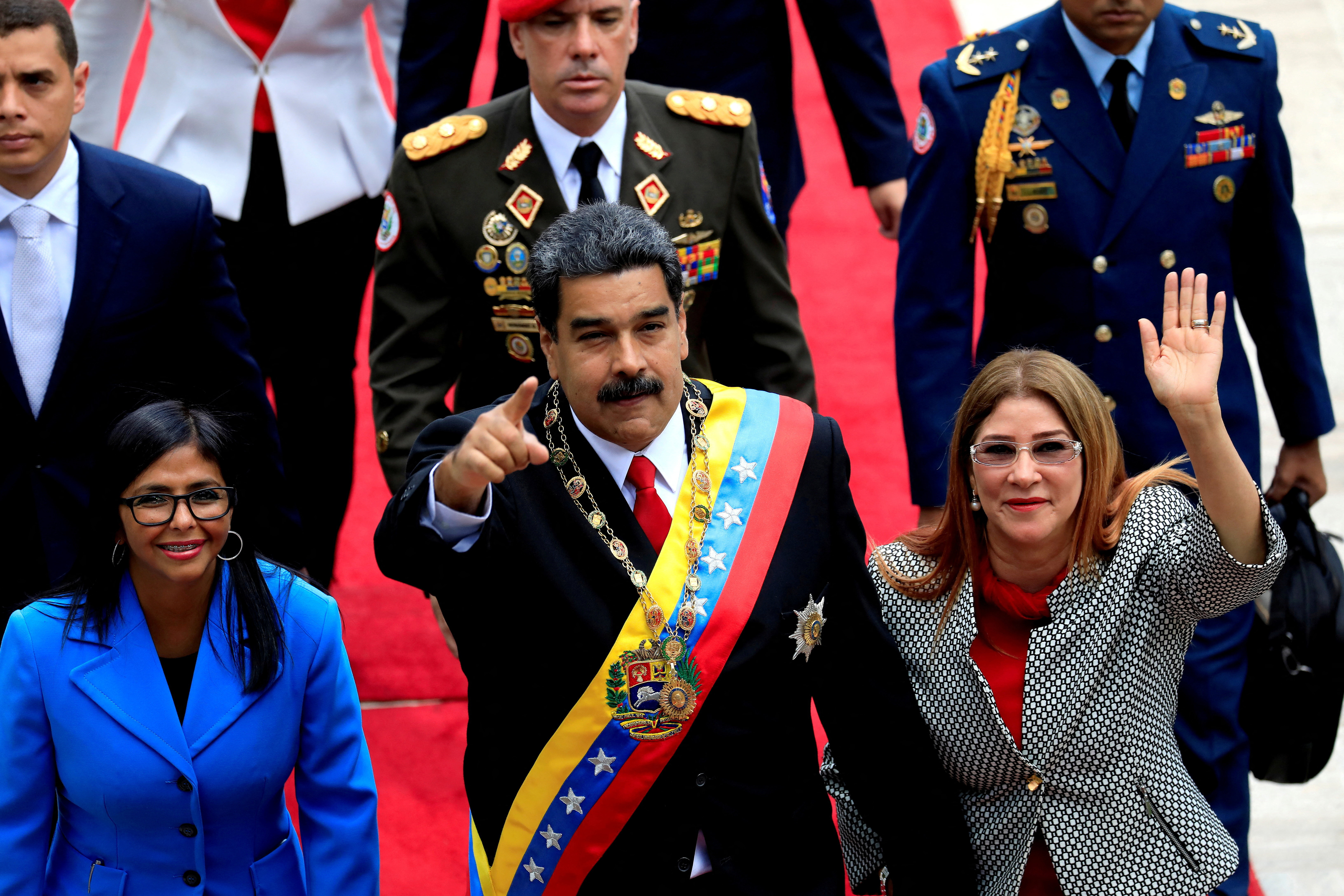 FILE PHOTO: Venezuela's President Maduro attends a special session to take oath as re-elected President at the Palacio Federal Legislativo in Caracas