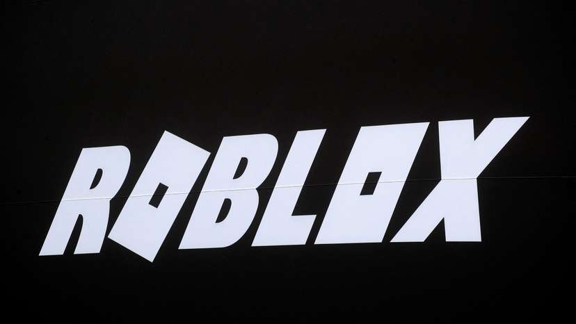 FILE PHOTO: The Roblox logo is displayed on a banner in New York
