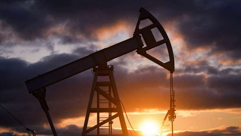 FILE PHOTO: A view shows an oil pump jack outside Almetyevsk