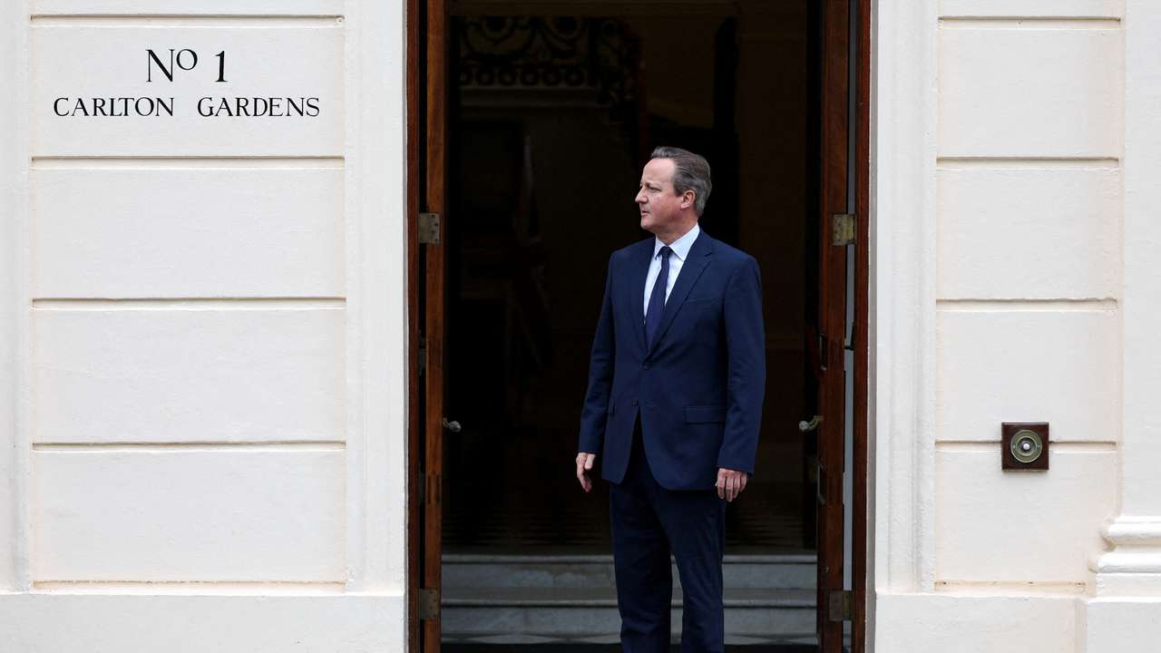 FILE PHOTO: Britain's Foreign Secretary David Cameron meets Ireland's Deputy Prime Minister and Foreign Minister Micheal Martin in London