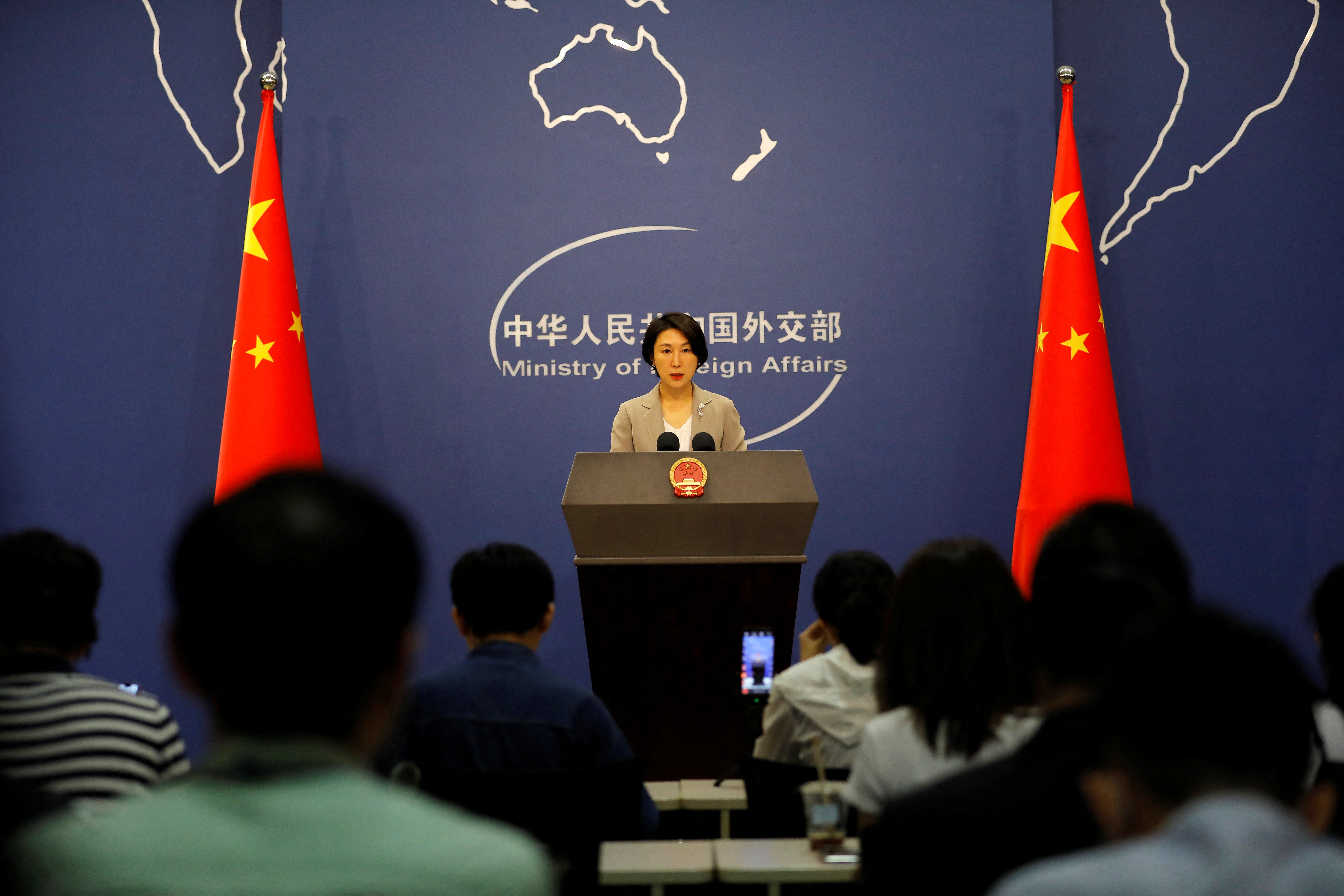 China's foreign ministry spokesperson Mao Ning attends a press conference in Beijing