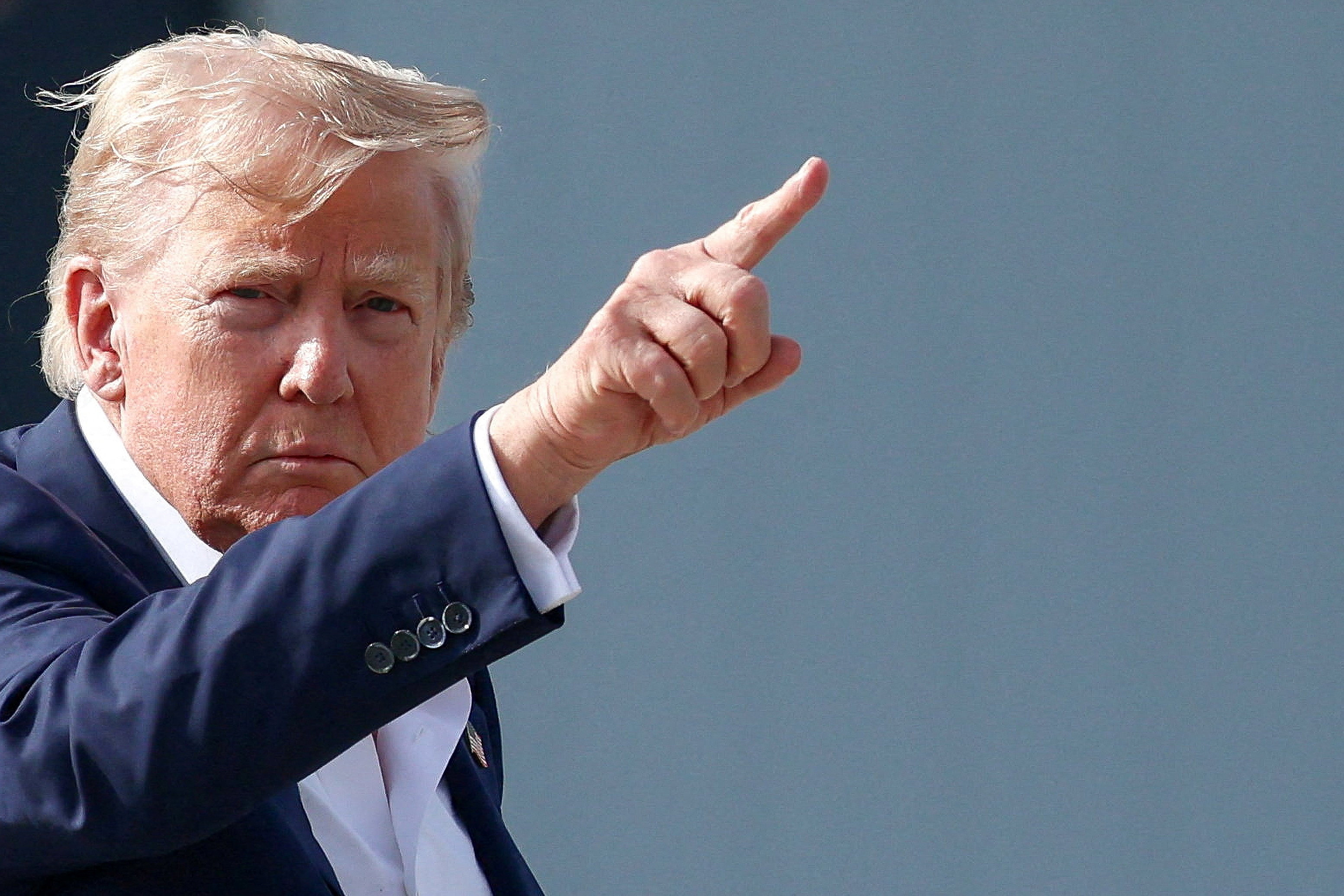 U.S. President Trump departs Scotland