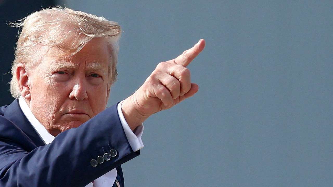 U.S. President Trump departs Scotland