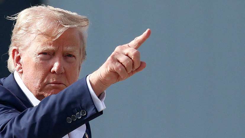 U.S. President Trump departs Scotland