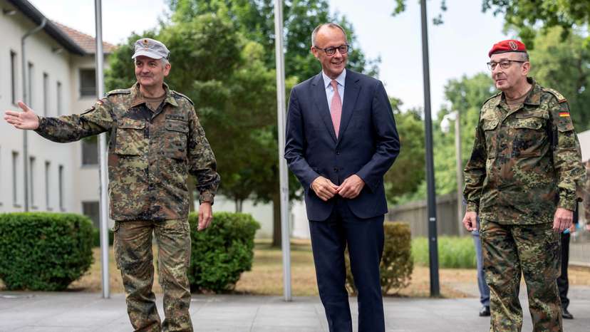FILE PHOTO: German Chancellor Merz visits military’s operational command