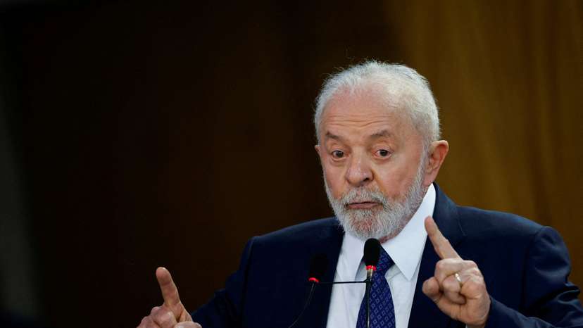FILE PHOTO: Brazil's President Luiz Inacio Lula da Silva speaks during a ceremony announcing investments by public banks in states, in Brasilia