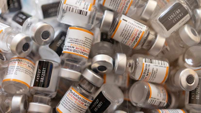 FILE PHOTO: Children aged 5 to 11 receive booster vaccinations against the coronavirus disease (COVID-19) in Schwenksville