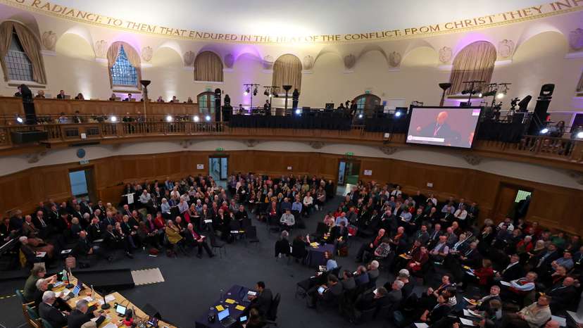 Archbishop of Canterbury, Welby speaks at Church of England General Synod meeting in London