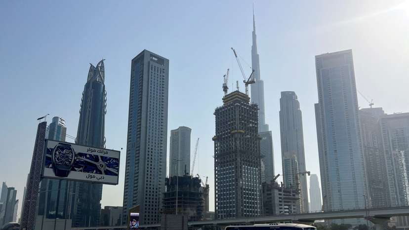 FILE PHOTO: Vehicles drive along a highway, amid the U.S.-Israeli conflict with Iran, in Dubai