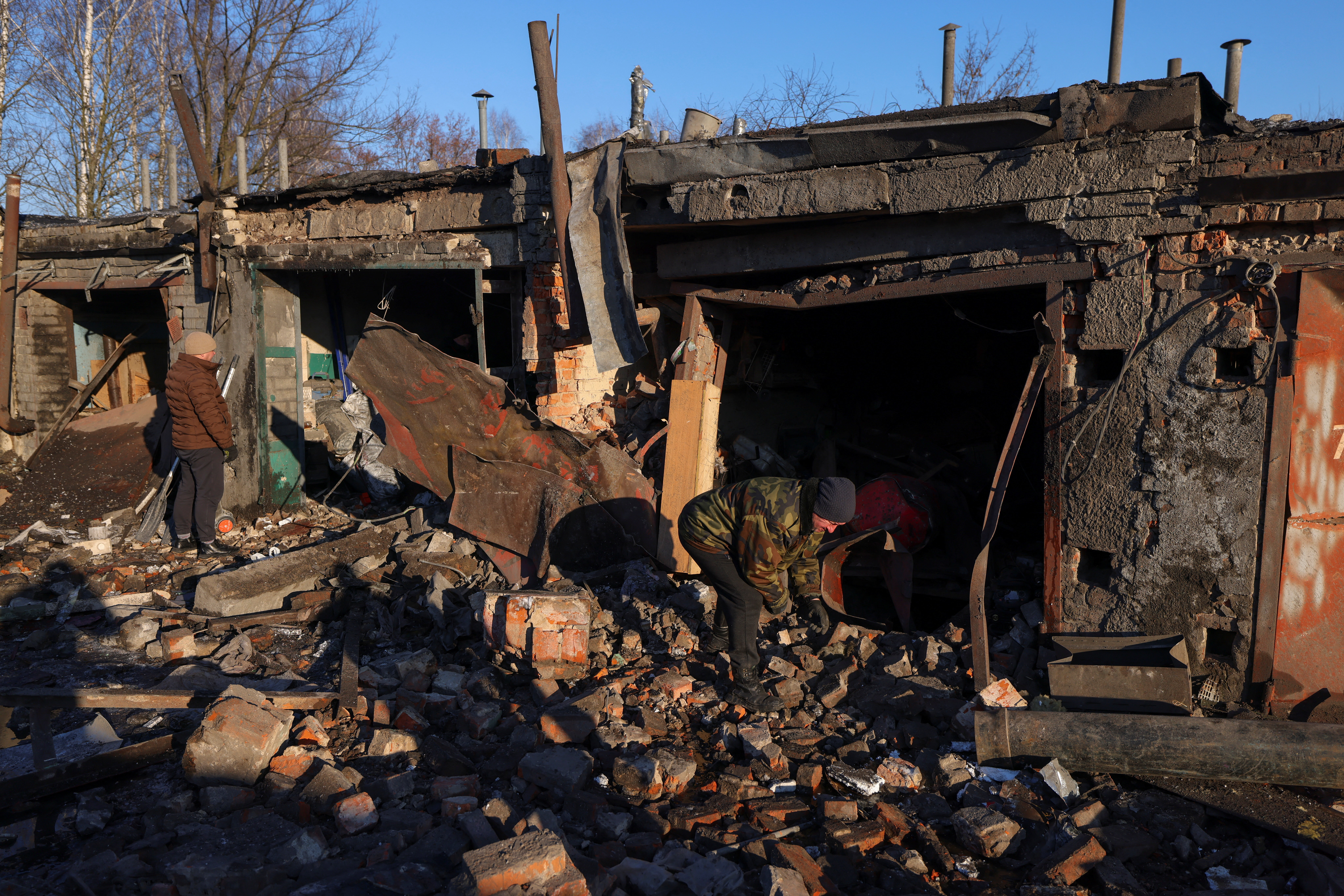 Aftermath of a Russian missile attack in Chernihiv