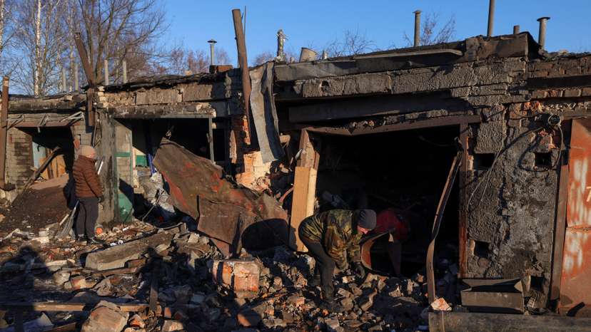 Aftermath of a Russian missile attack in Chernihiv